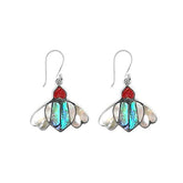 AE-6173-SH Sterling Silver Earring With Shell Jewelry Bali Designs Inc